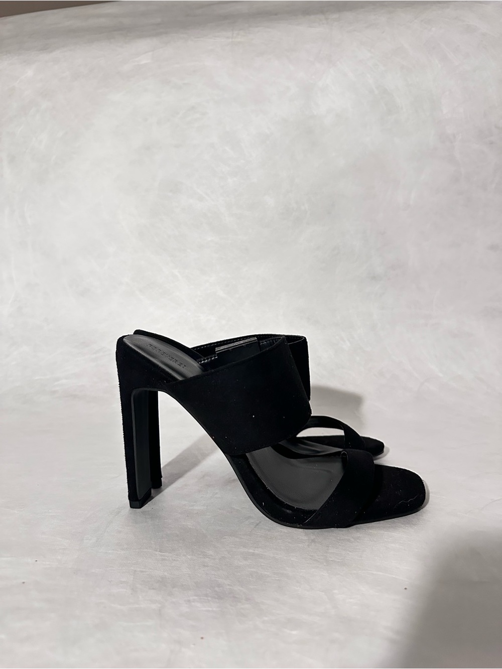 Black Suede High Heel Mule Sandals - Forever 21